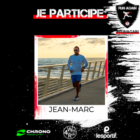 Photo personnalisée instagram opération RUN AGAIN courez pour soutenir les organisateurs