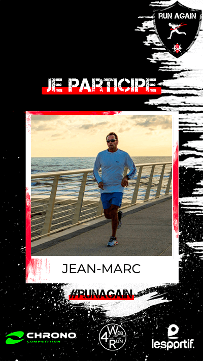 Photo personnalisée story opération RUN AGAIN courez pour soutenir les organisateurs
